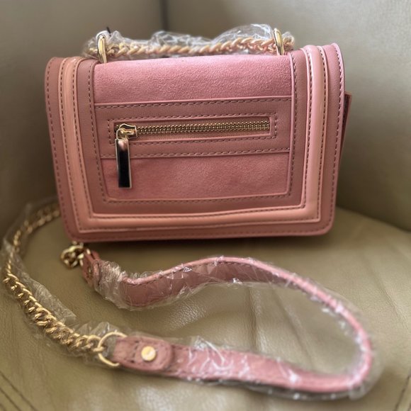 MALI + LILI VEGAN SUEDE MINI ME BLUSH PINK SUEDE CROSSBODY   NWT - Picture 8 of 8